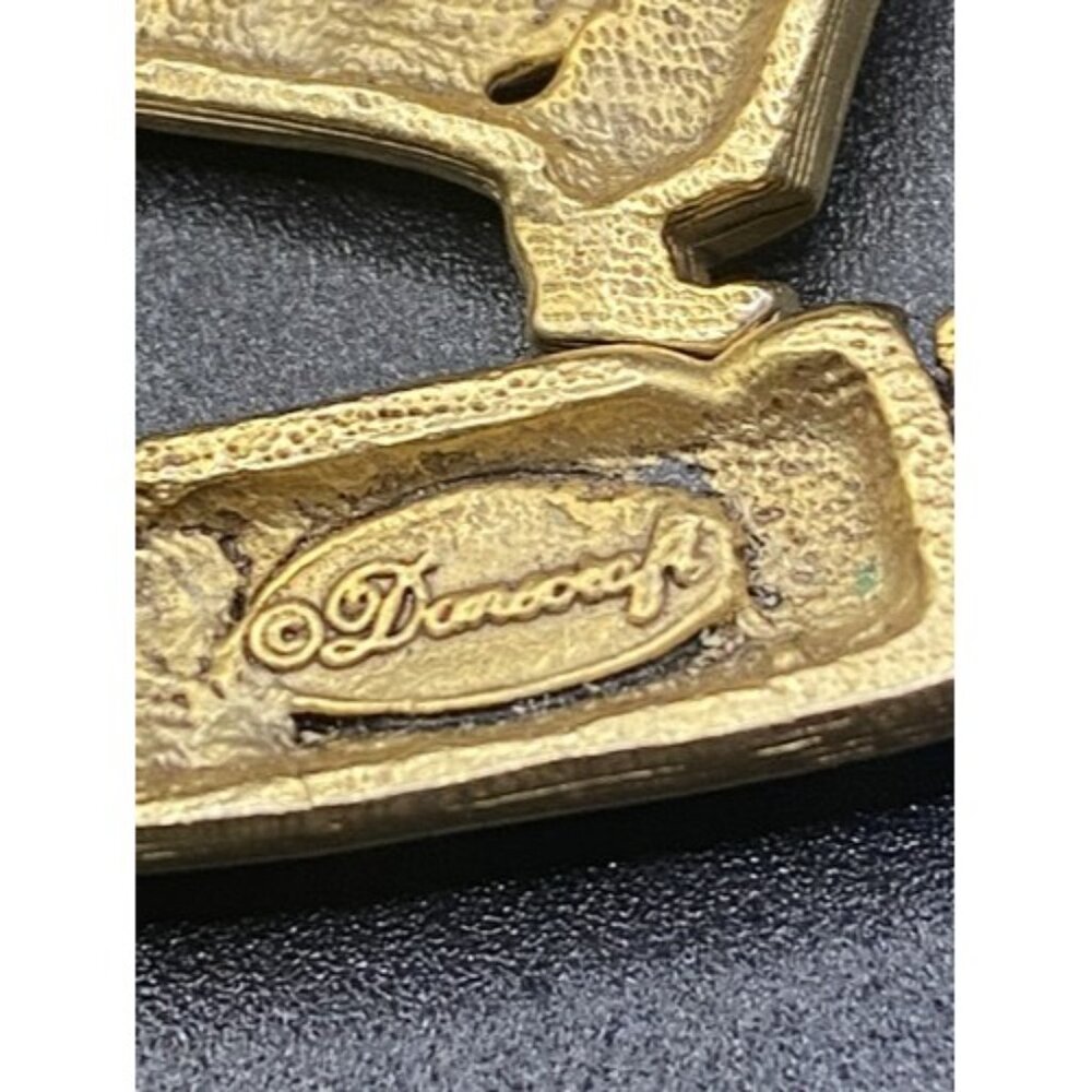 Vintage Christmas Brooch Danecraft Gold Tone Three Wisemen Rejoice Pin  1.5 x 2" - Picture 3 of 5